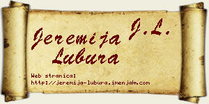 Jeremija Lubura vizit kartica